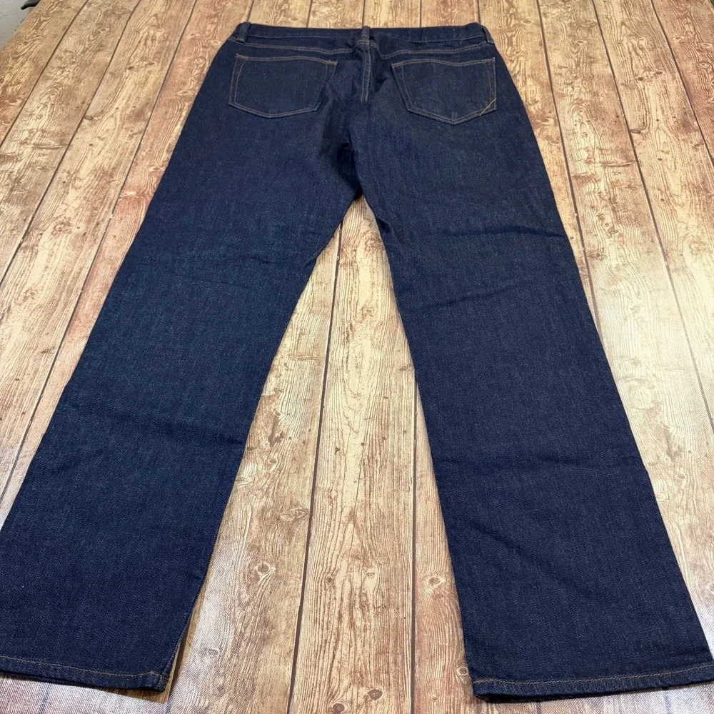 Banana Republic Slim Jeans Mens 34W 32L Dark Indigo Blue Stretch Denim
